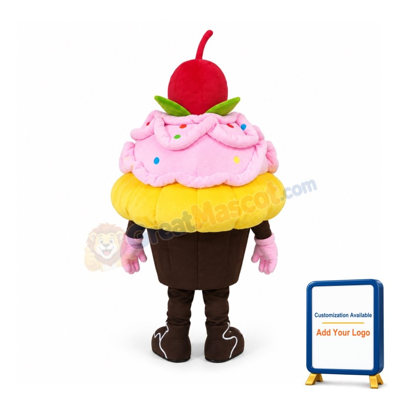 Pink Birthday Cake Mascot Costume
