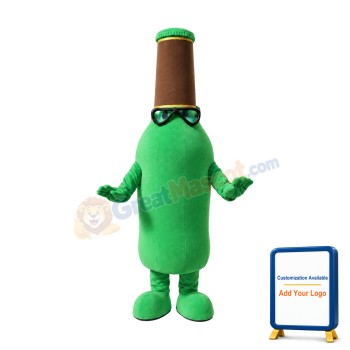 Green Bottle Mascot Costume