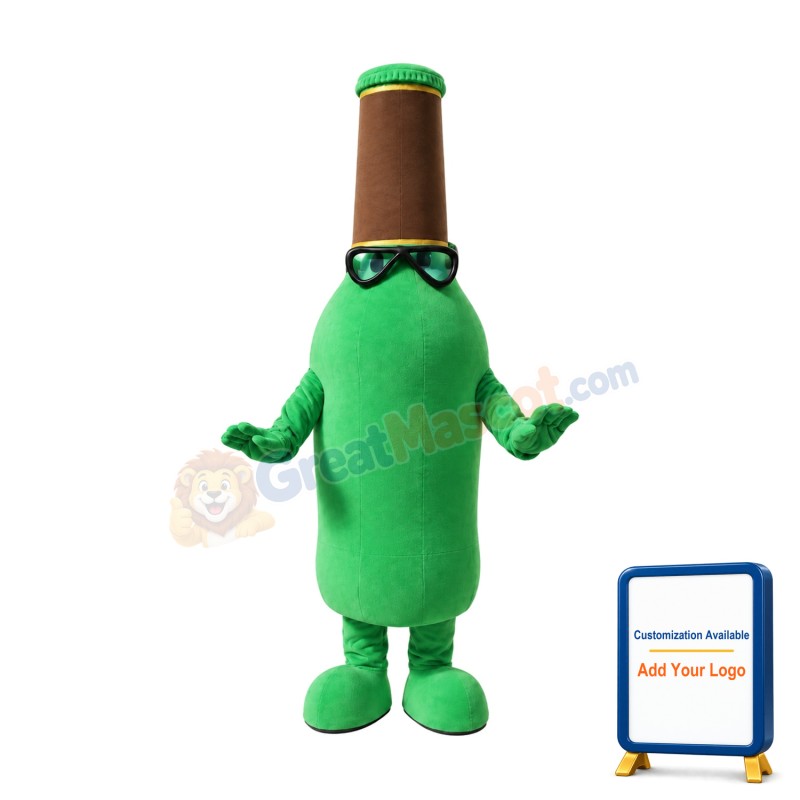 Green Bottle Mascot Costume
