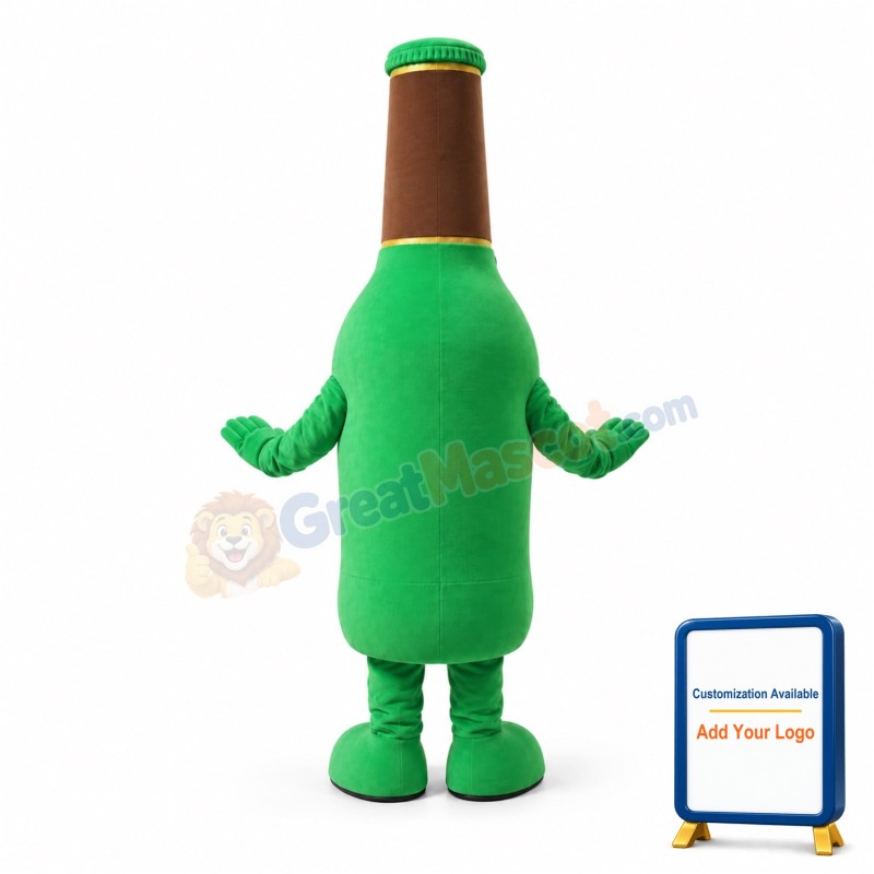 Green Bottle Mascot Costume
