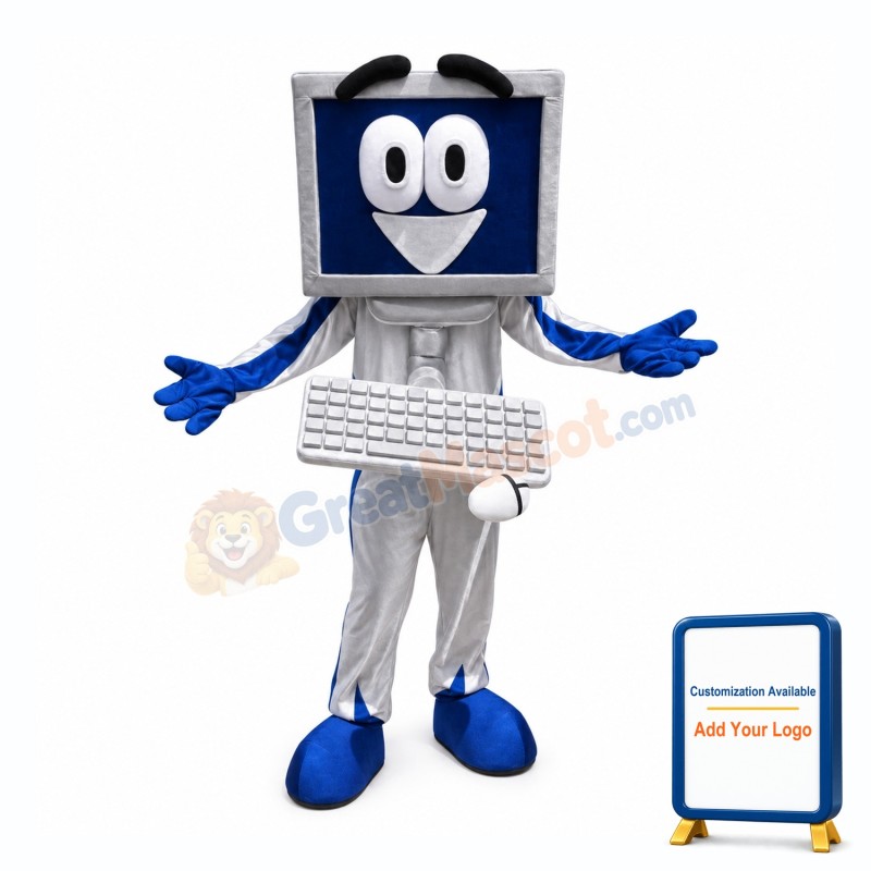 Happy Computer Mascot Costume
