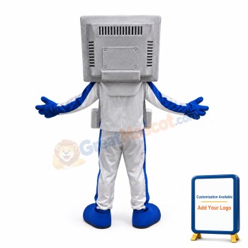 Happy Computer Mascot Costume