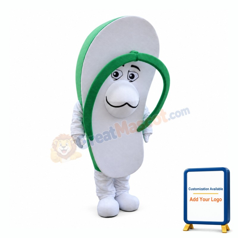 Green Slipper Mascot Costume