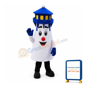 Blue Lighthouse Mascot Costume