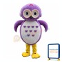Purple Owl Mascot Costume