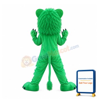 Green Lion Mascot Costume