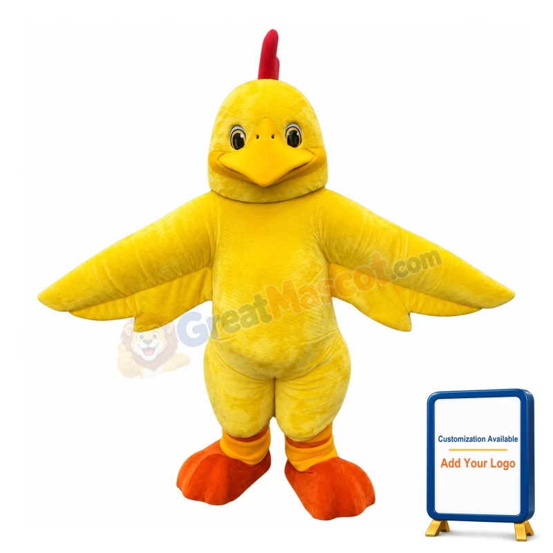 Fat Yellow Bird Mascot Costume