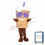 Frothy Drink Mascot Costume