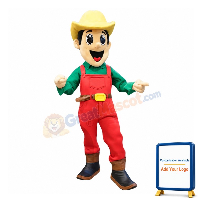 Cute Cowboy Mascot Costume