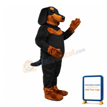 Black and Tan Dachshund Mascot Costume