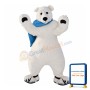 Realistic Polar Bear Mascot Costume