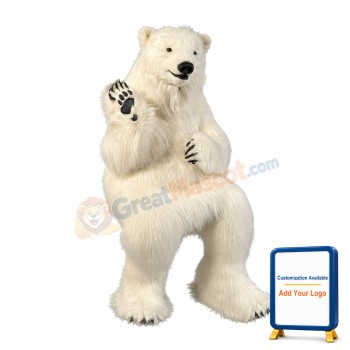 Realistic Lightweight Polar Bear Mascot Costume
