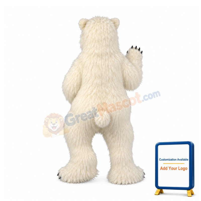 Realistic Lightweight Polar Bear Mascot Costume