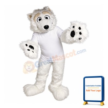 Friendly Polar Bear Mascot Costume for Adult