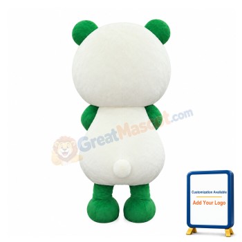 Green Cute Panda Mascot Costume