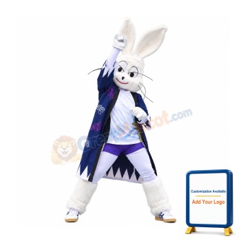 Sport White Rabbit Mascot Costume