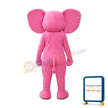 Pink Elephant Mascot Costume