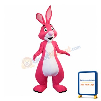 Pink Rabbit Mascot Costume