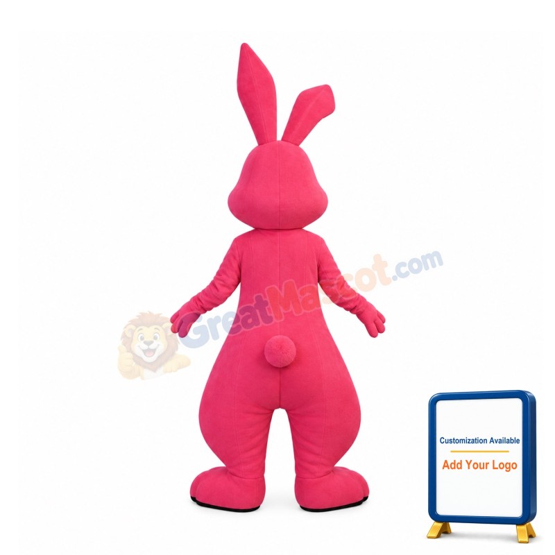 Pink Rabbit Mascot Costume
