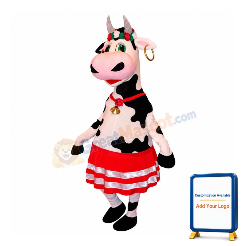 Beautiful Cow Mascot Costume