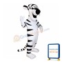 Cartoon White Tiger Mascot Costume