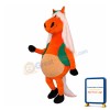 White Temple Hair Horse Mascot Costume