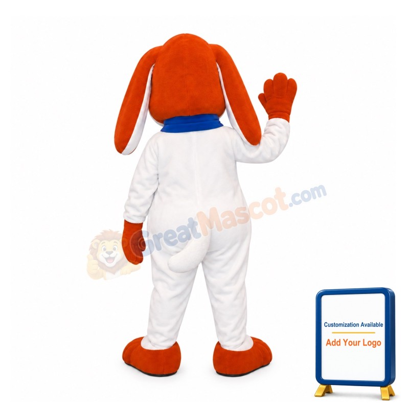 Lovely White Dog Mascot Costume for Adult