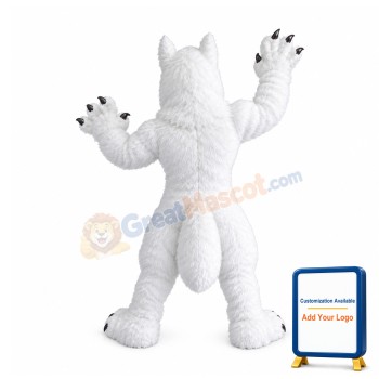 White Wild Wolf Mascot Costume