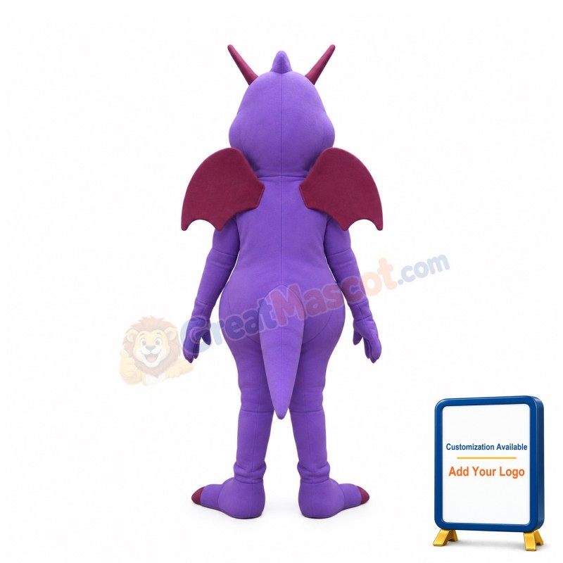 Purple Dragon Mascot Costume