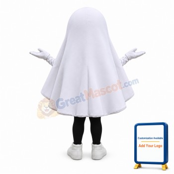 Cute Lightweight White Ghost Mascot Costume