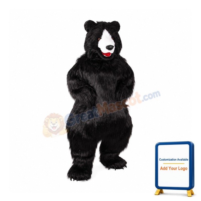 Realistic Lightweight Black Bear Mascot Costume