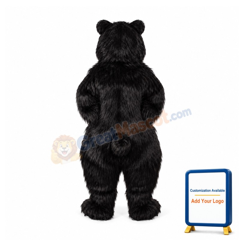 Realistic Lightweight Black Bear Mascot Costume