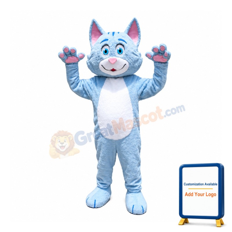 Lovely Blue Cat Mascot Costume