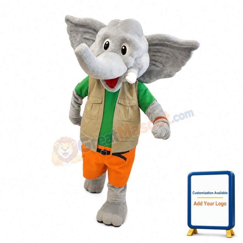 Lightweight Elephant Mascot Costume