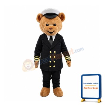 Captain Bear Mascot Costume