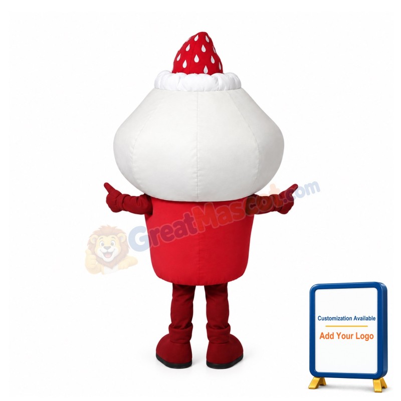 Strawberry Ice Cream Mascot Costume