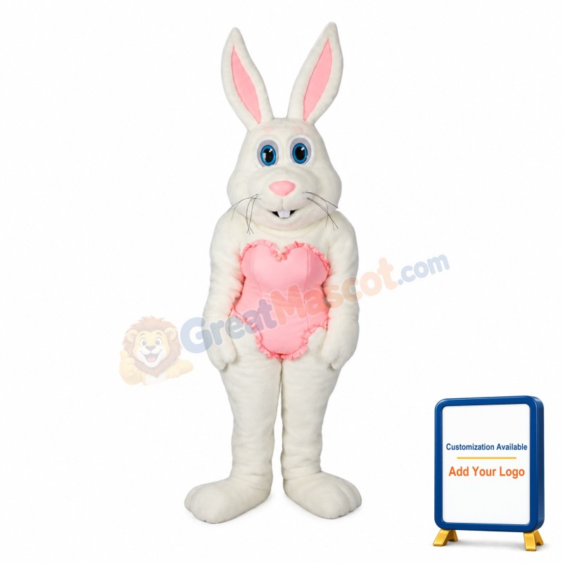Beautiful White Rabbit Mascot Costume