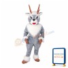 Happy Grey Deer Mascot Costume