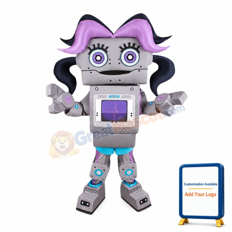 Beautiful Robot Mascot Costume