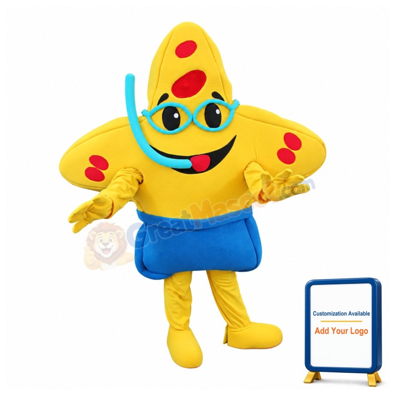 Happy Lightweight Starfish Mascot Costume