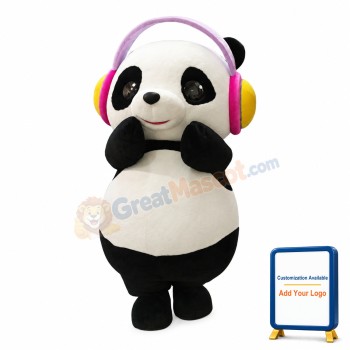 DJ Panda Mascot Costume