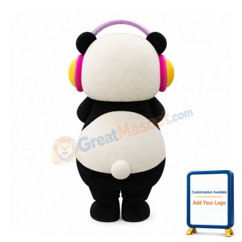 DJ Panda Mascot Costume