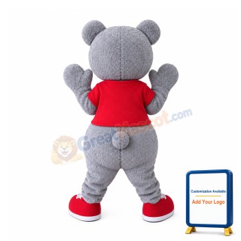 Lovely Grey Bear Mascot Costume