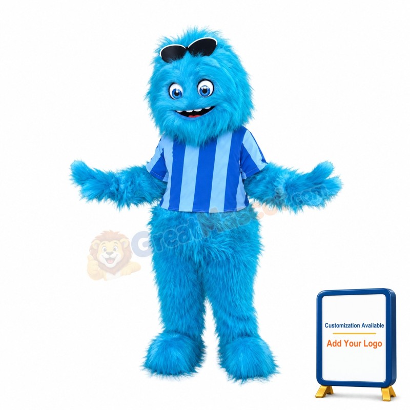 Cool Blue Monster Mascot Costume