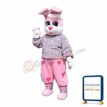 Affordable Cute Pink Rabbit Mascot Costume