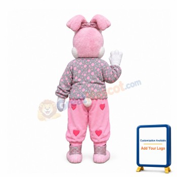 Cute Pink Rabbit Mascot Costume
