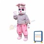 Cute Pink Rabbit Mascot Costume