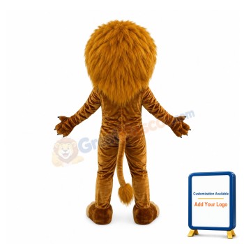 Realistic Friendly Lion Mascot Costume