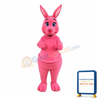 Lovely Pink Kangaroo Mascot Costume