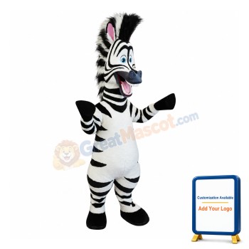 Happy Zebra Mascot Costume